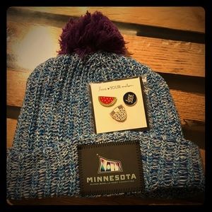 Love your melon SuperBowl LII hat and pins